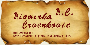Miomirka Crvenković vizit kartica